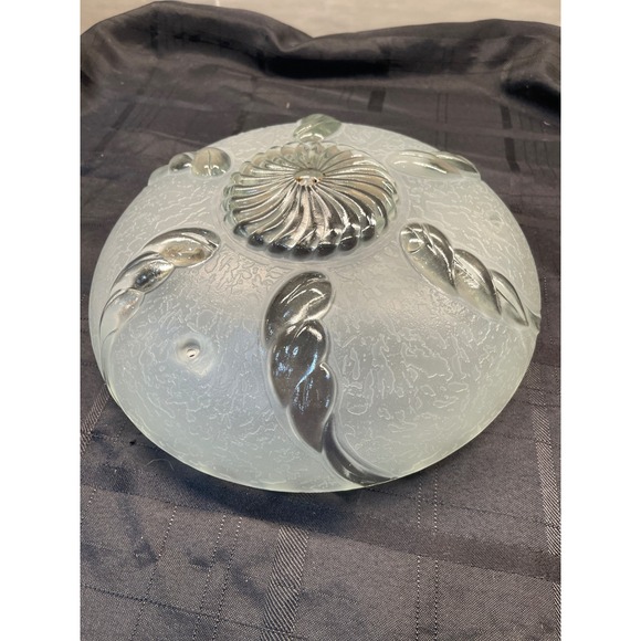 Vintage‎ Art Deco Ceiling Light Cover Clear Glass Shade Replacement   *2 chains* - Picture 1 of 5
